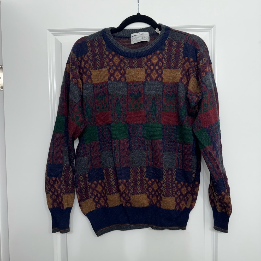 Men's Ottimo Italian Made Multicolor Sweater